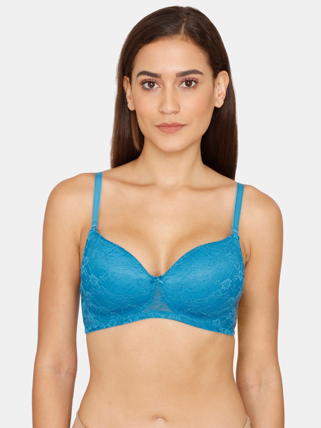 

Rosaline by Zivame Blue Floral Bra