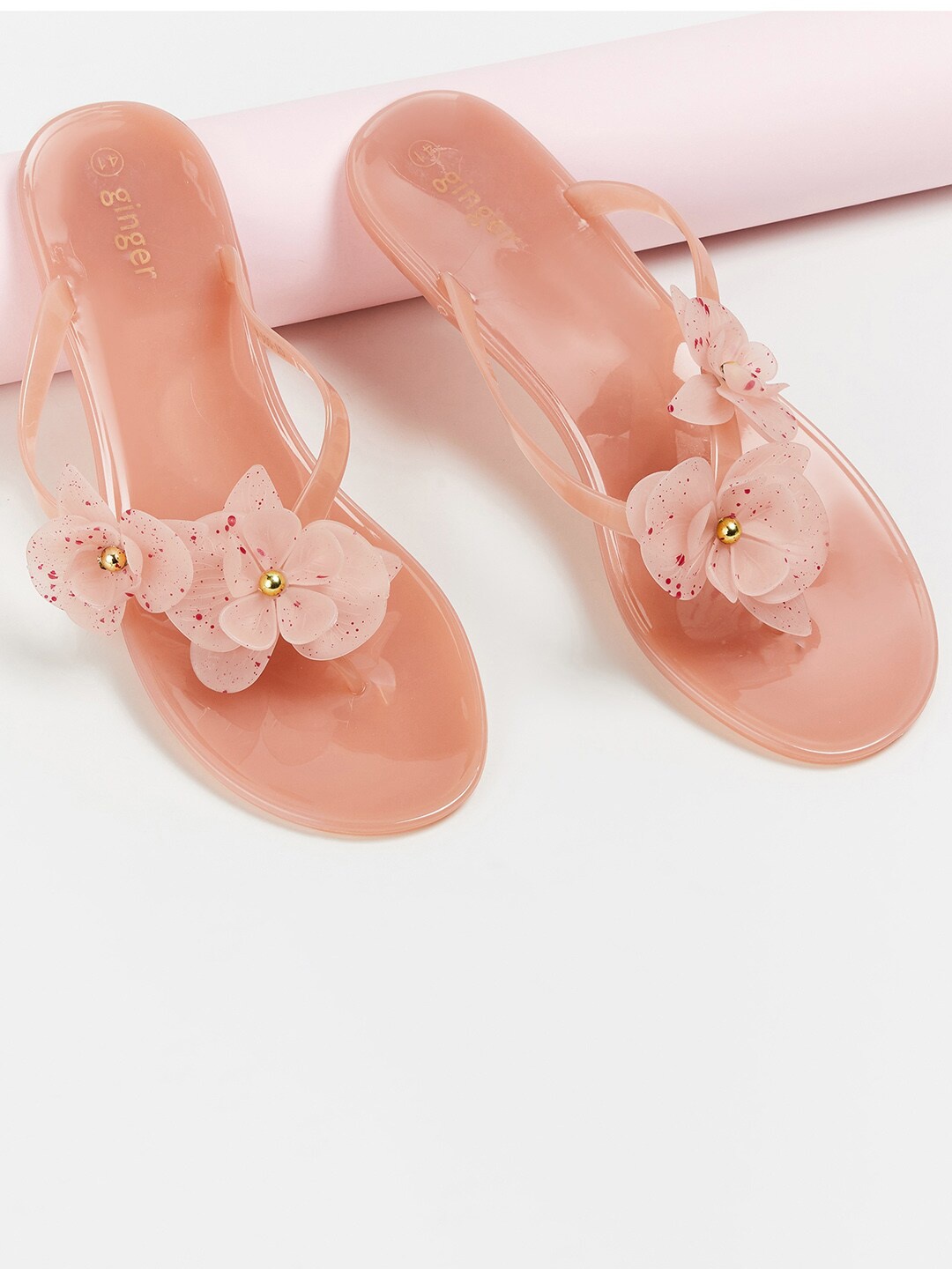 

Ginger by Lifestyle Women Pink Thong Flip-Flops