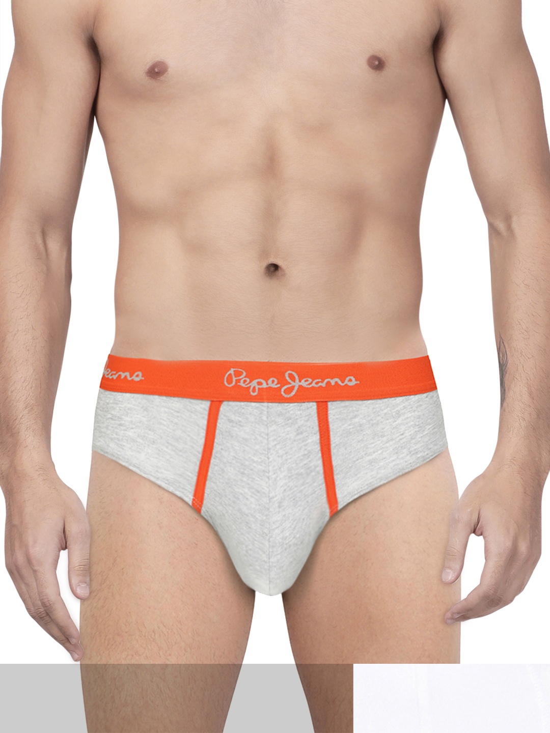 

Pepe Jeans Men Pack Of 2 Solid Briefs, White