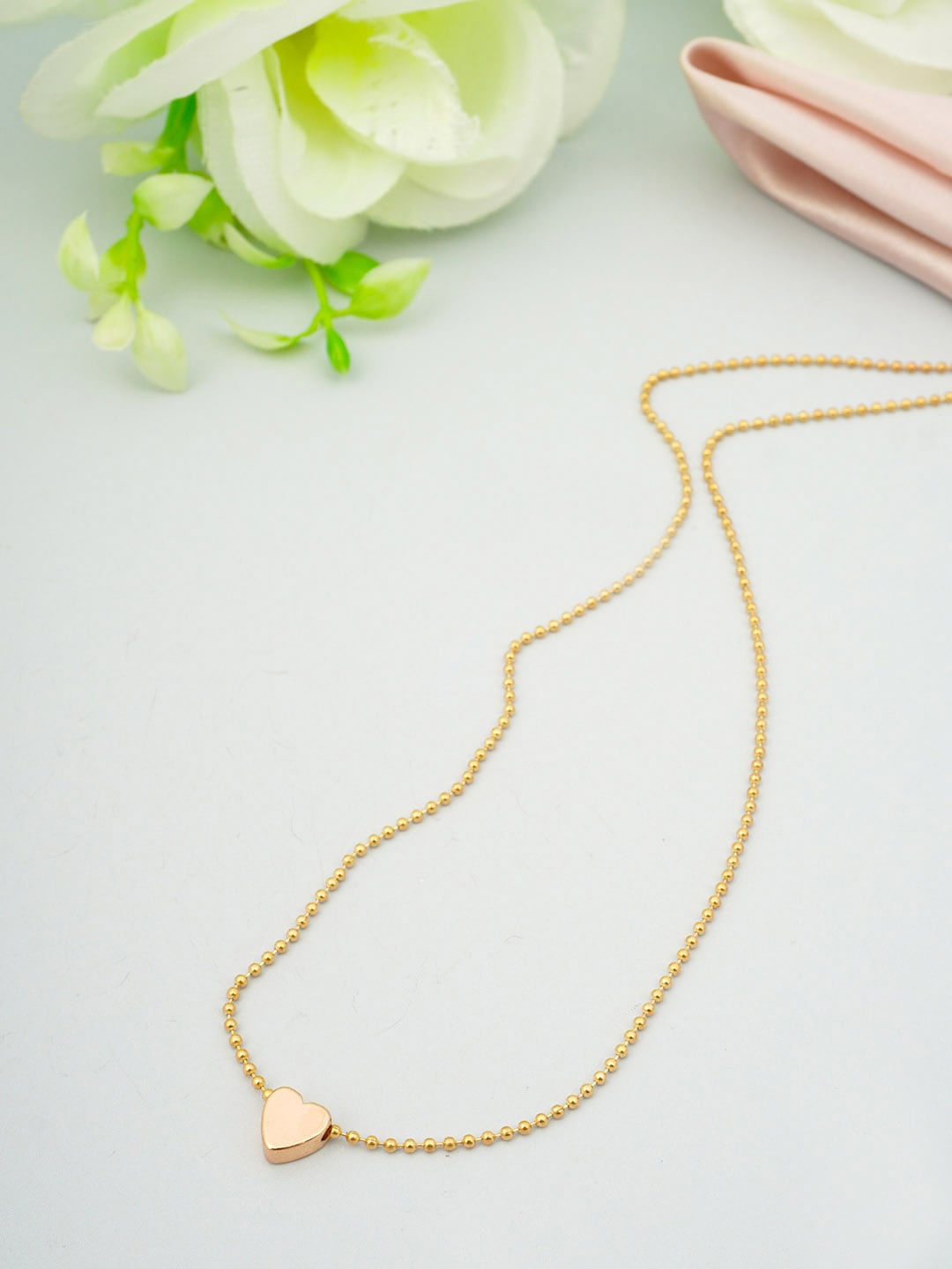

Ferosh Gold-Toned Heart Ball Waist Chain
