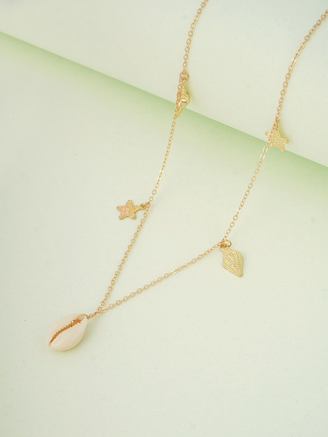 

Ferosh Gold-Plated White Stone Studded & Beaded Waist Chain