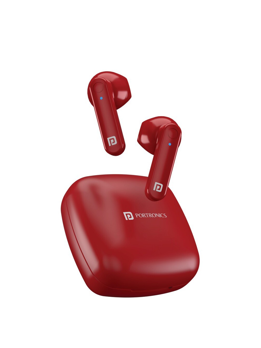 

Portronics Maroon Harmonics Twins S2 Wireless Sports Earbuds, 20 Hrs Playtime