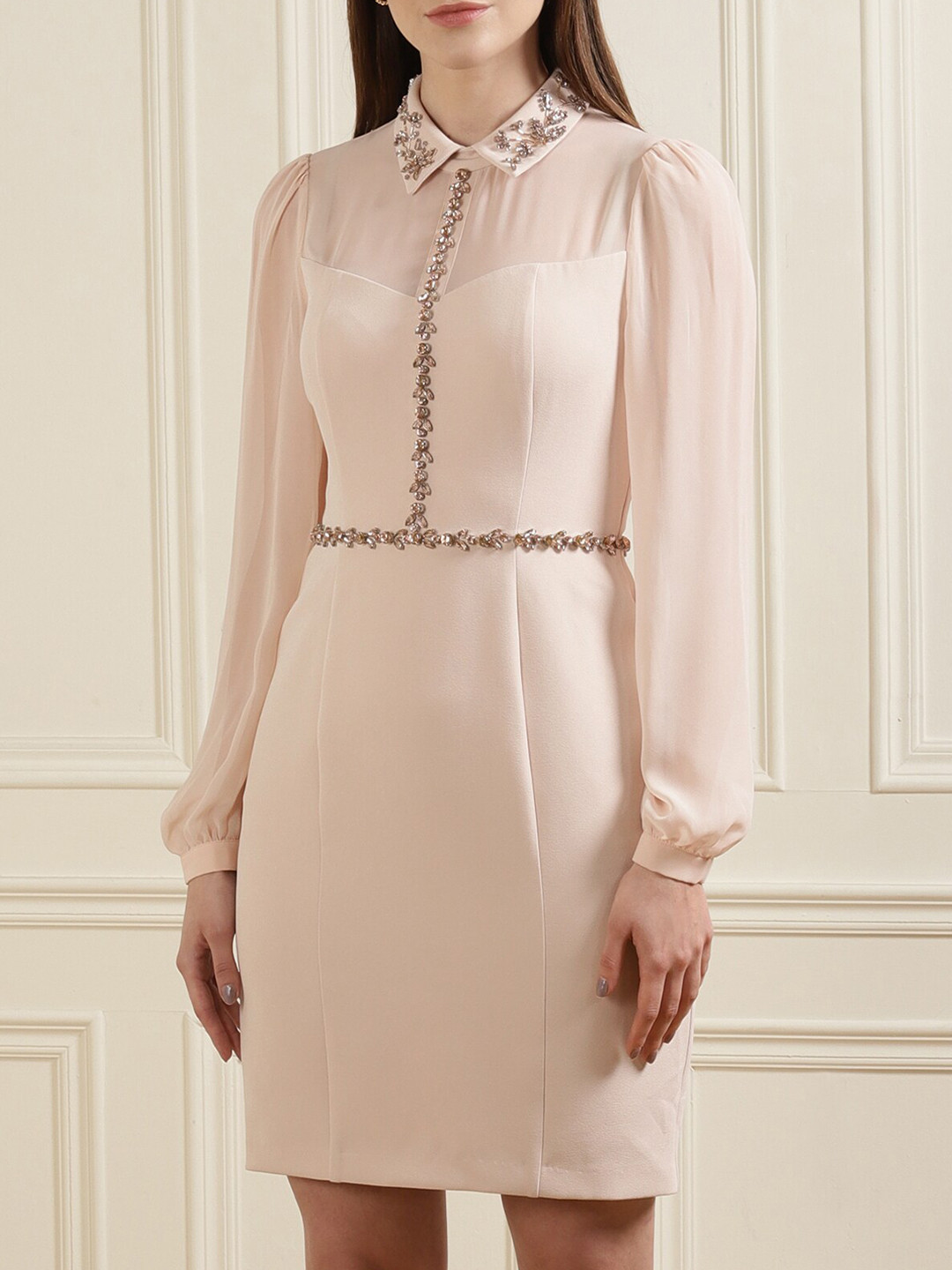 

Phase Eight Pink Sheath Midi Dress