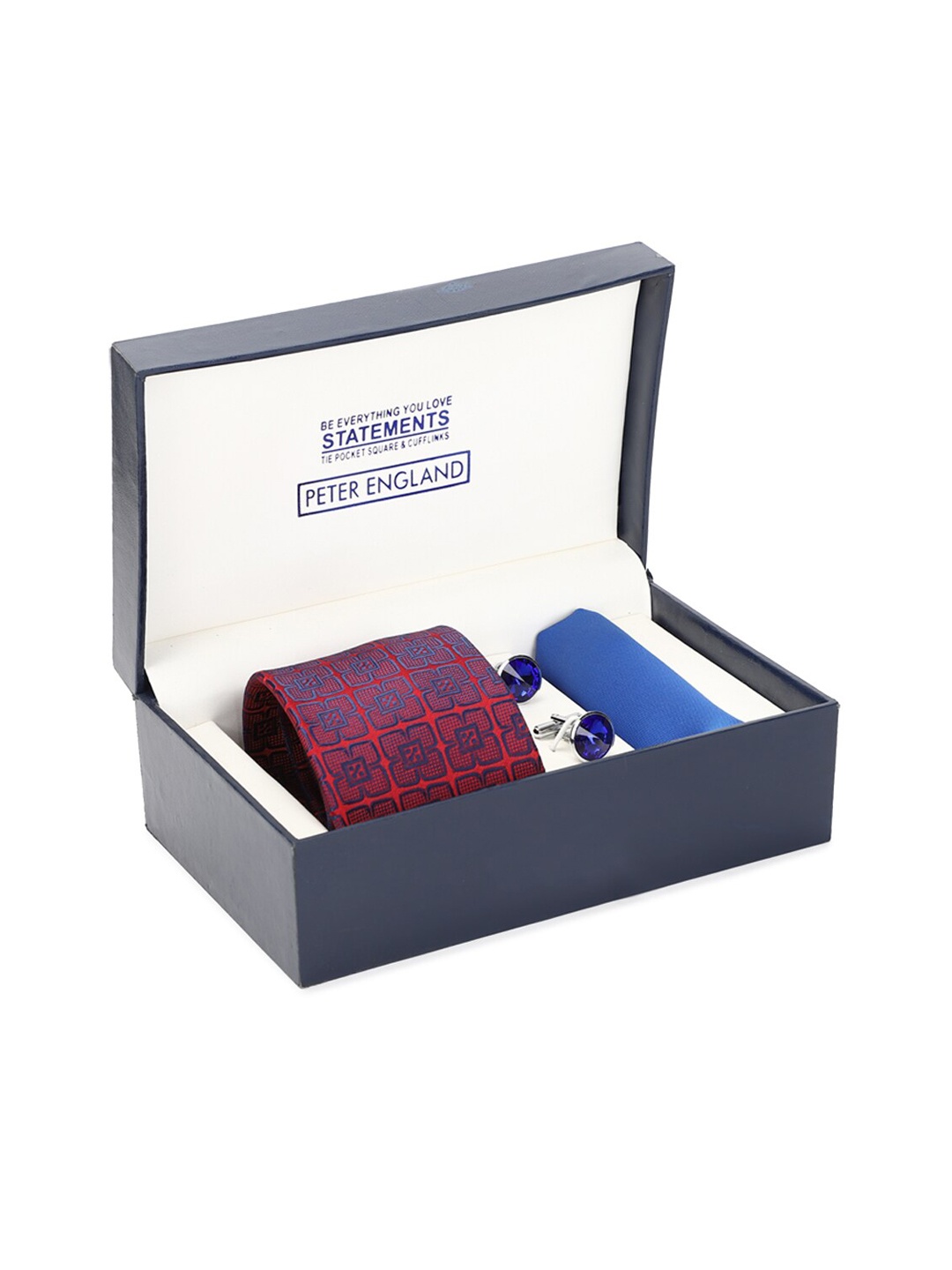 

Peter England Men Maroon & Blue Accessory Gift Set