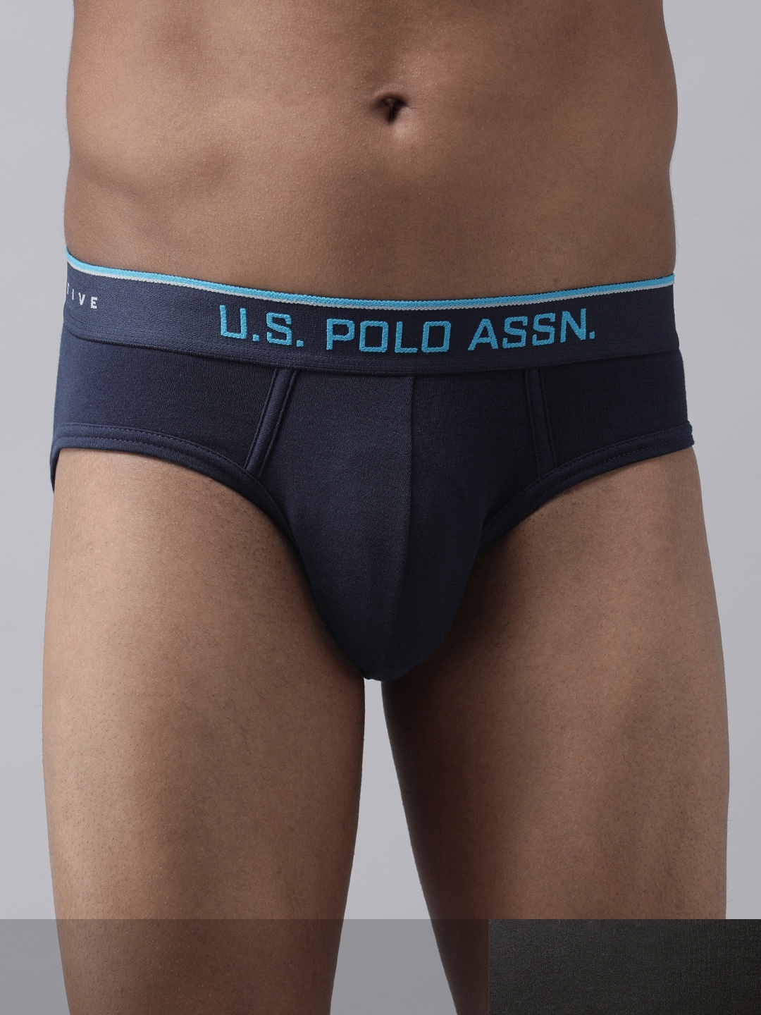 

U.S. Polo Assn. Men Pack Of 2 Solid briefs, Navy blue