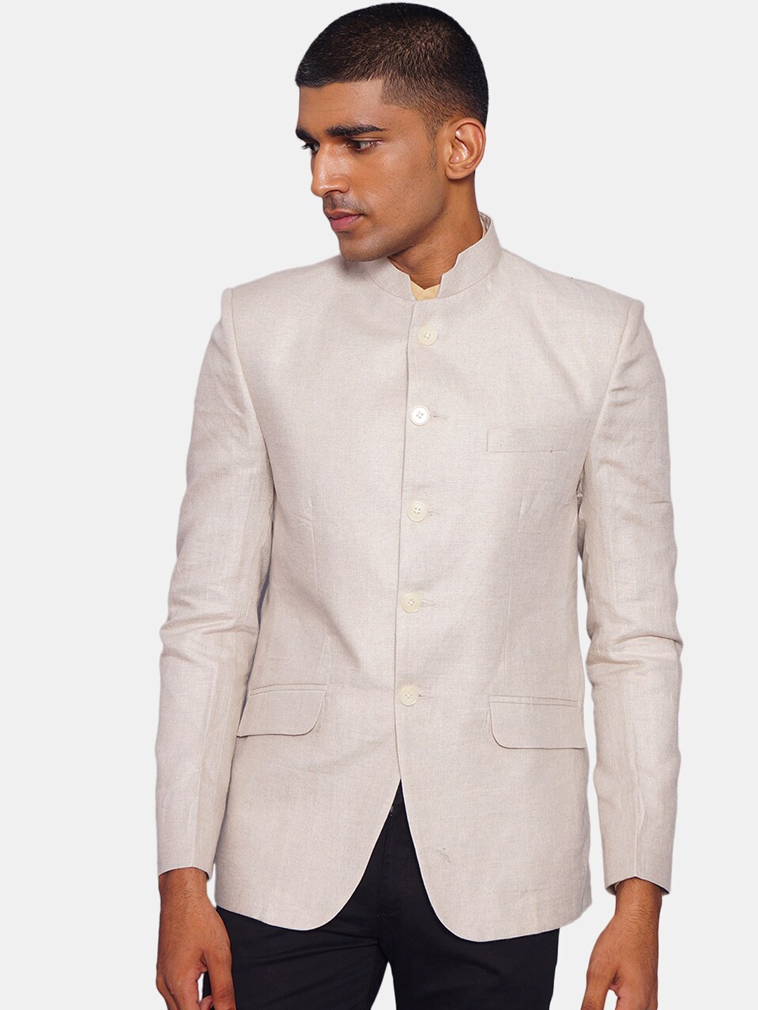 

Wintage Men Solid Beige Blazers