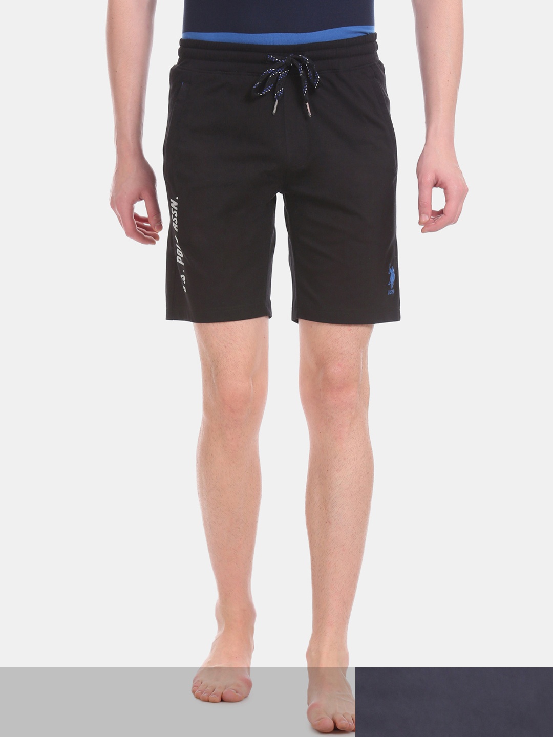 

U.S. Polo Assn. Men Pack Of 2 Solid Lounge Shorts, Black