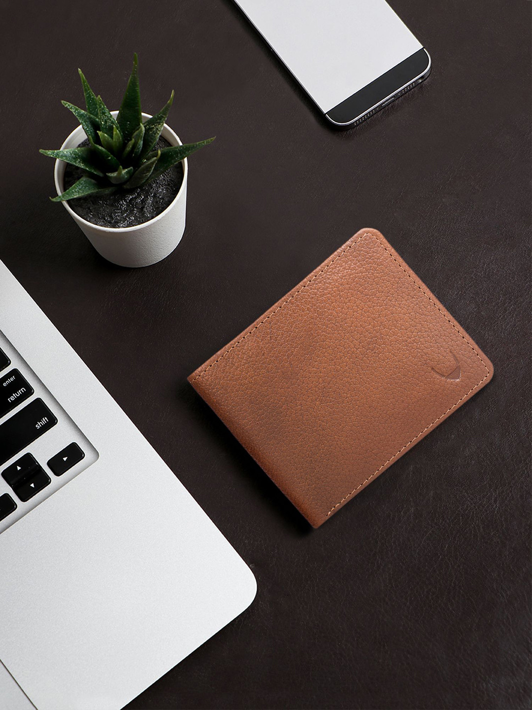 

Hidesign Men Tan Printed Leather Two Fold Wallet
