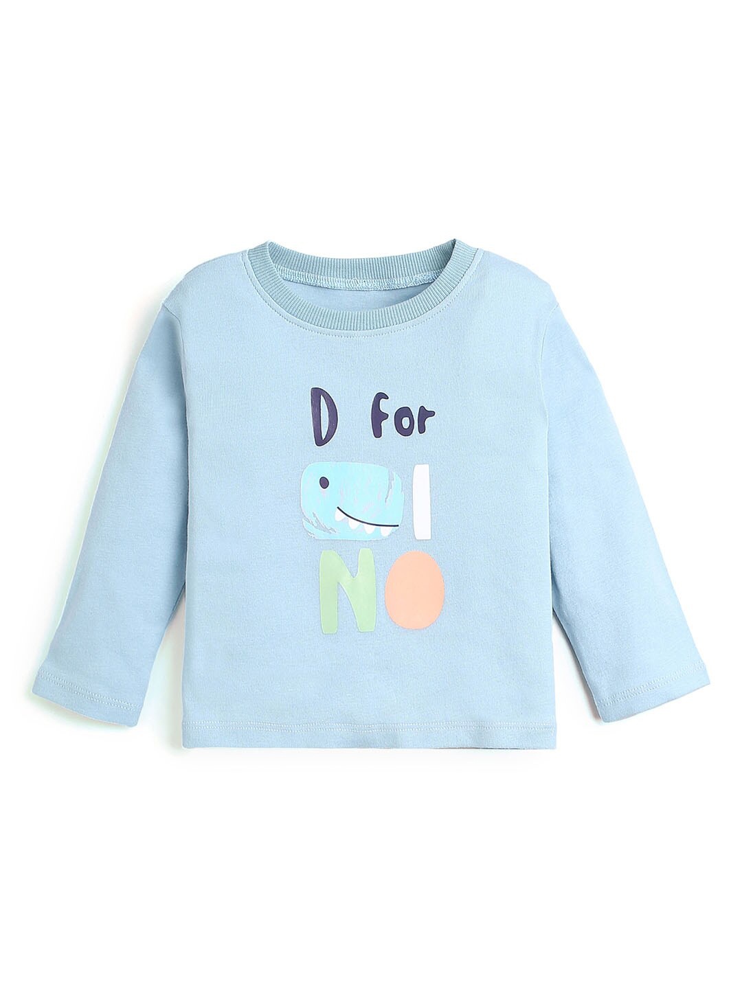 

Hopscotch Boys Blue Graphic Printed Pure Cotton T-shirt