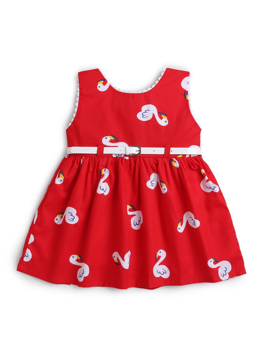 

Hopscotch Red A-Line Dress