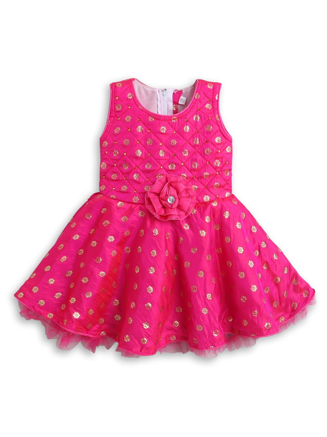 

Hopscotch Pink Floral Peplum Dress