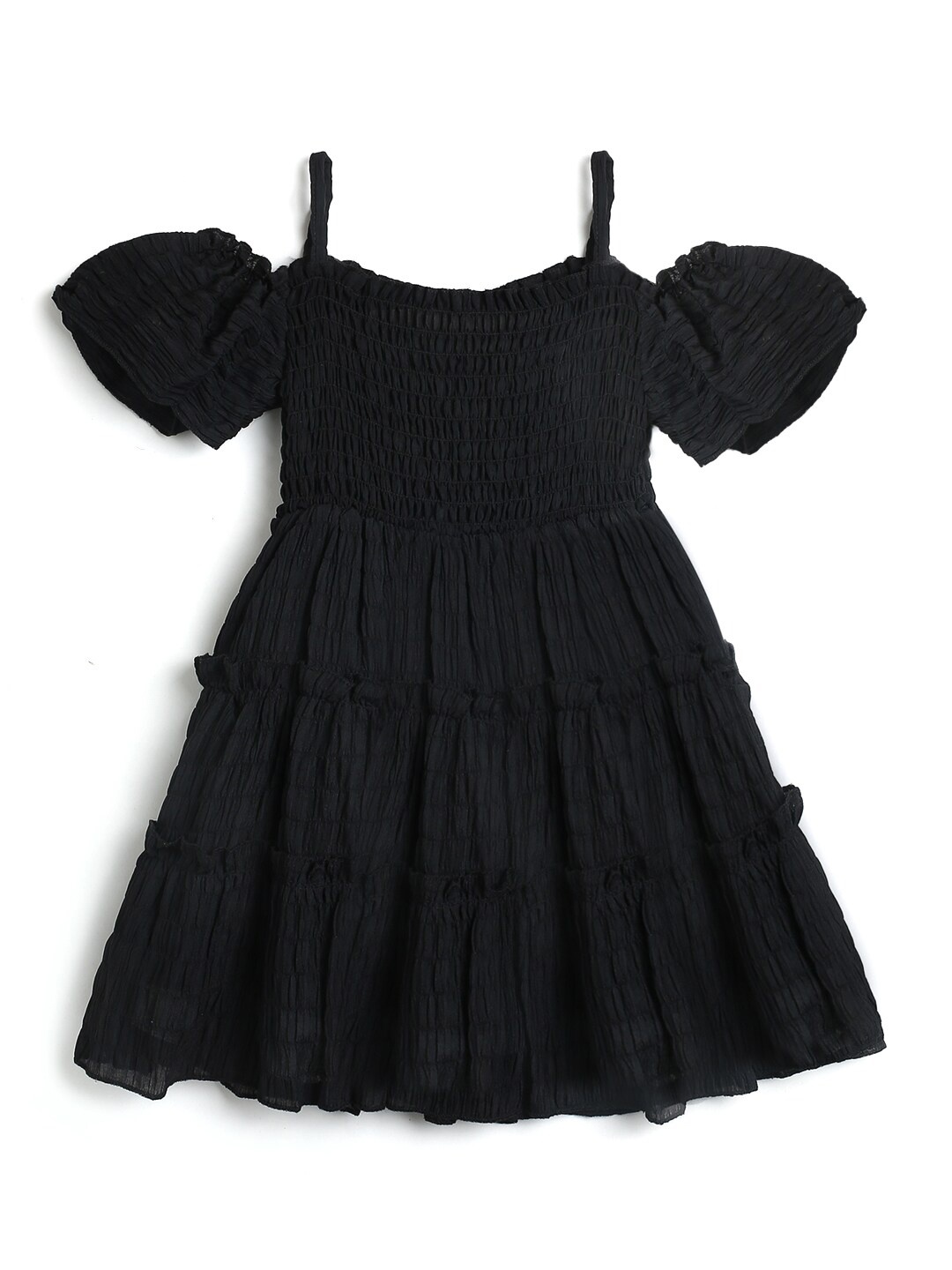 

Hopscotch Black Blouson Dress