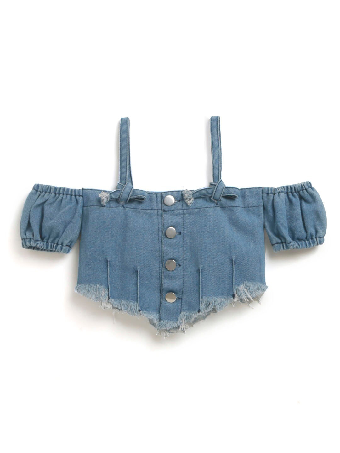 

Hopscotch Girls Blue Cotton Top with Skirt