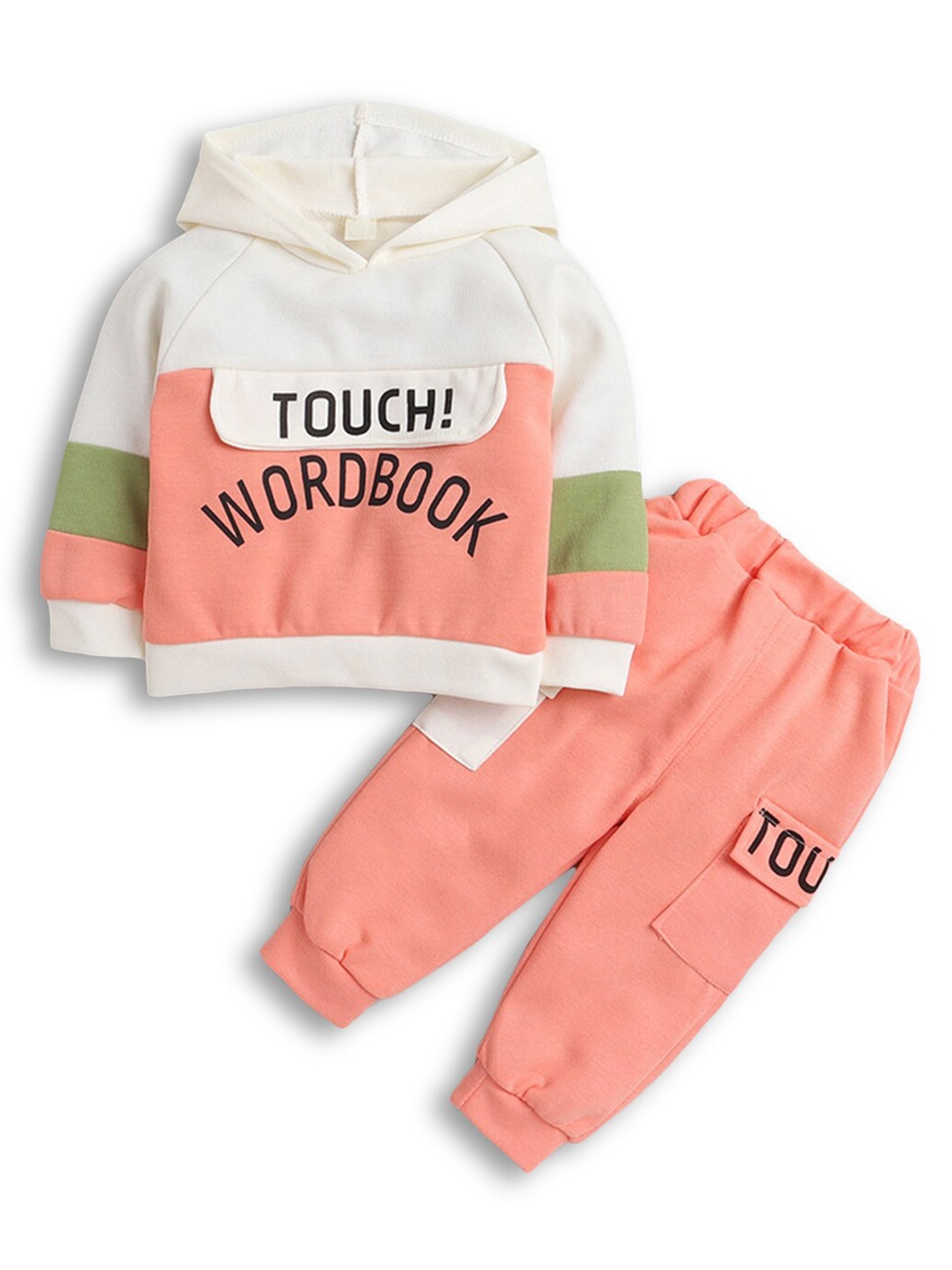 

Hopscotch Boys Orange & Green Printed Cotton Clothing Set
