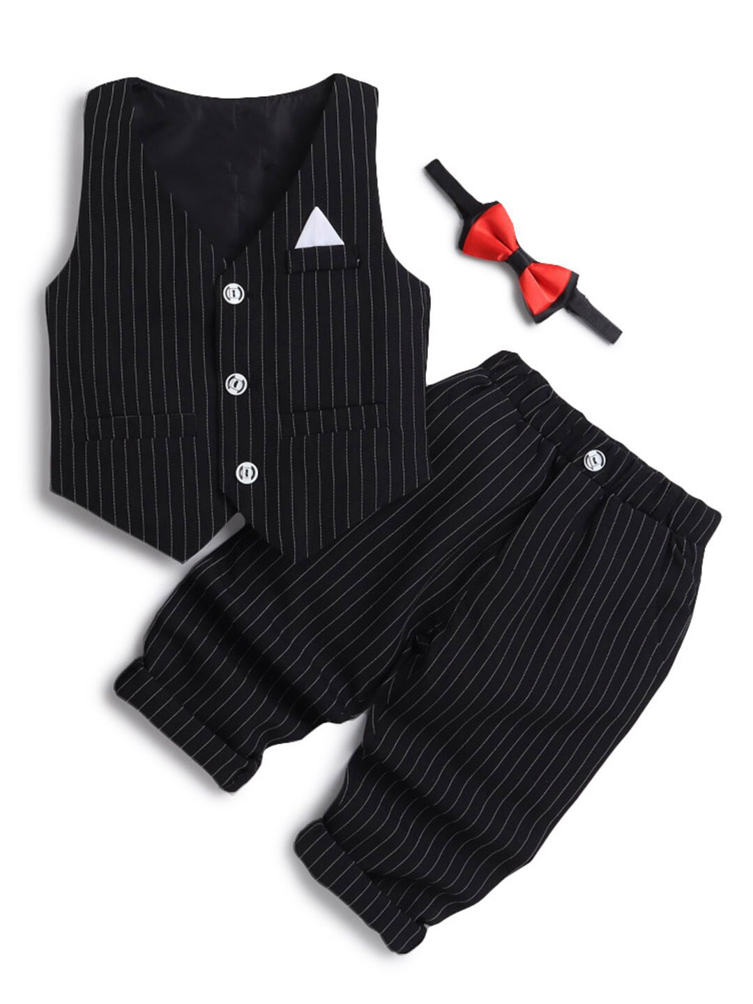 

Hopscotch Boys Black & White Striped Coat with Trousers