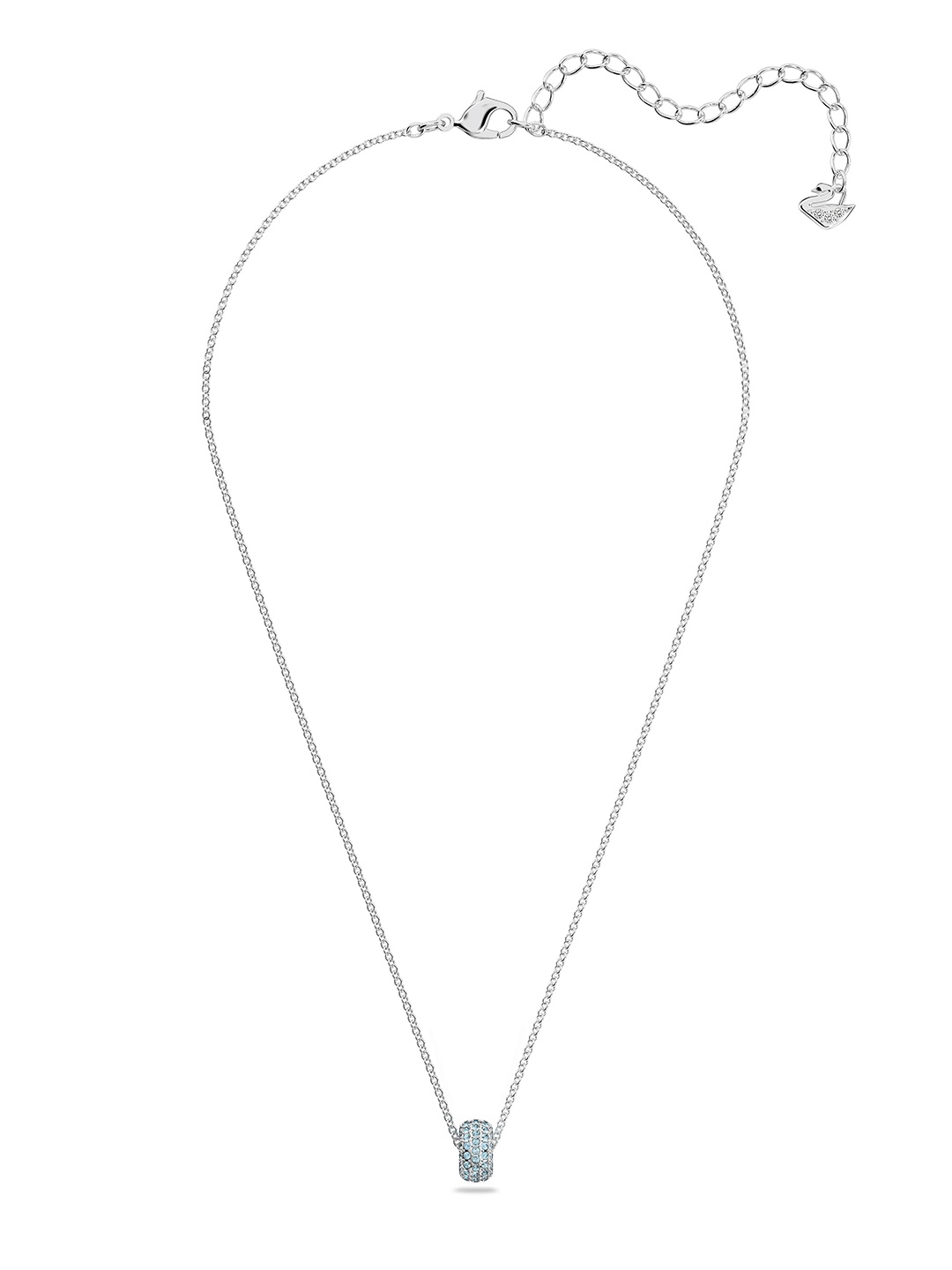 

SWAROVSKI Blue & Silver-Toned Rhodium-Plated Necklace