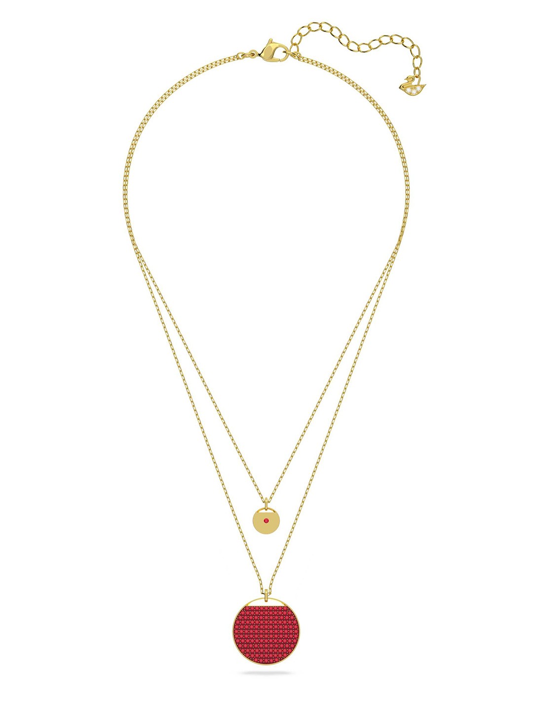 

SWAROVSKI Gold-Toned & Red Gold-Plated Necklace