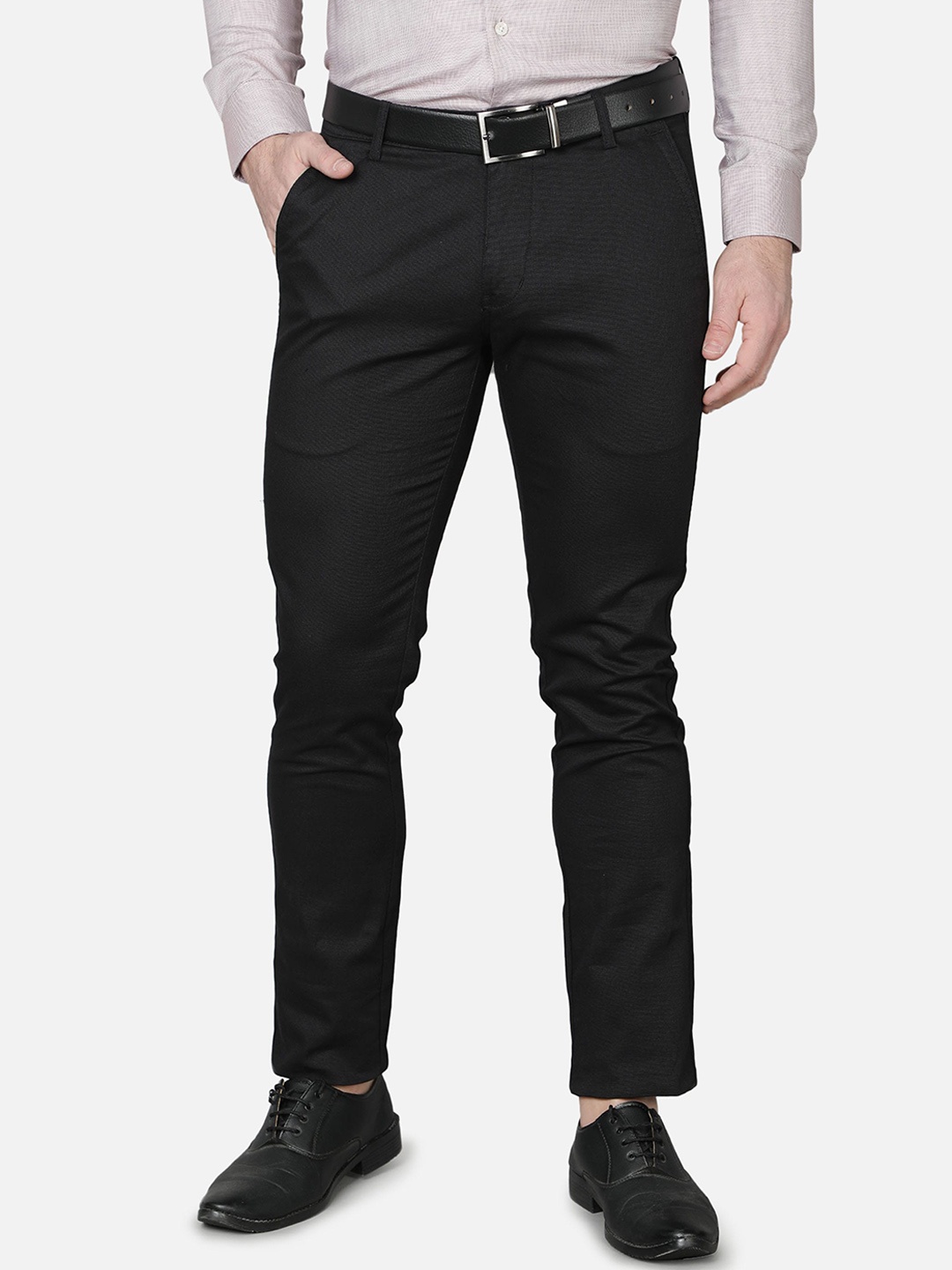 

Callino London Men Black Slim Fit Chinos Trousers