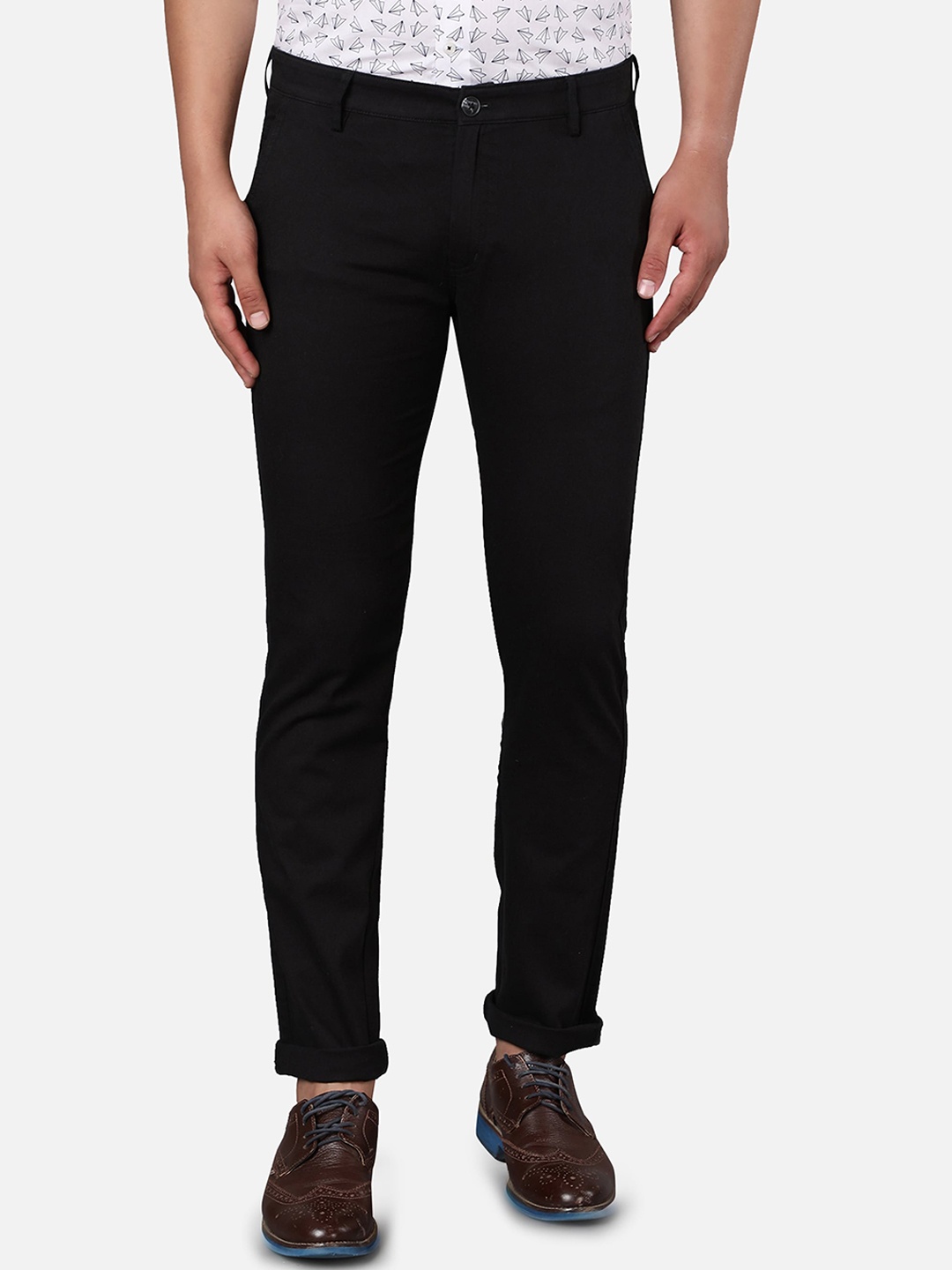 

Callino London Men Black Slim Fit Trousers