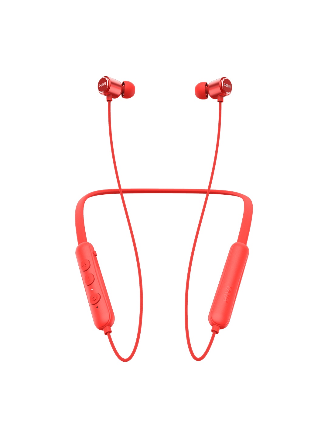 

mivi Collar Flash Wireless Earphones with Mic & Fast Charging - Red