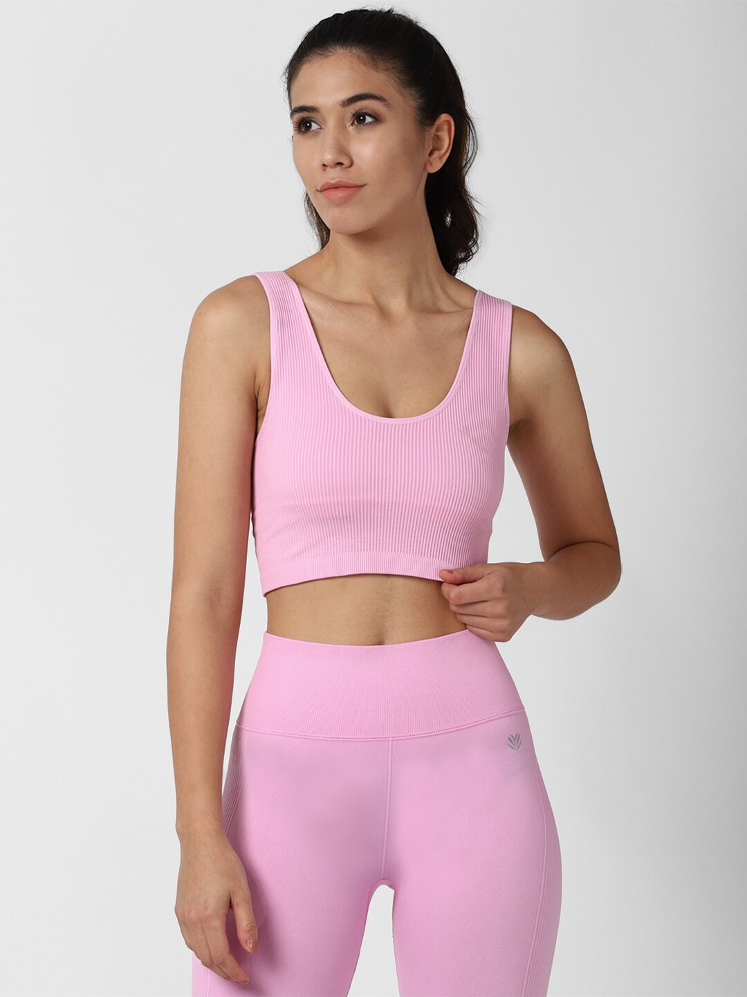 

FOREVER 21 Pink Solid Non-Wired Bra