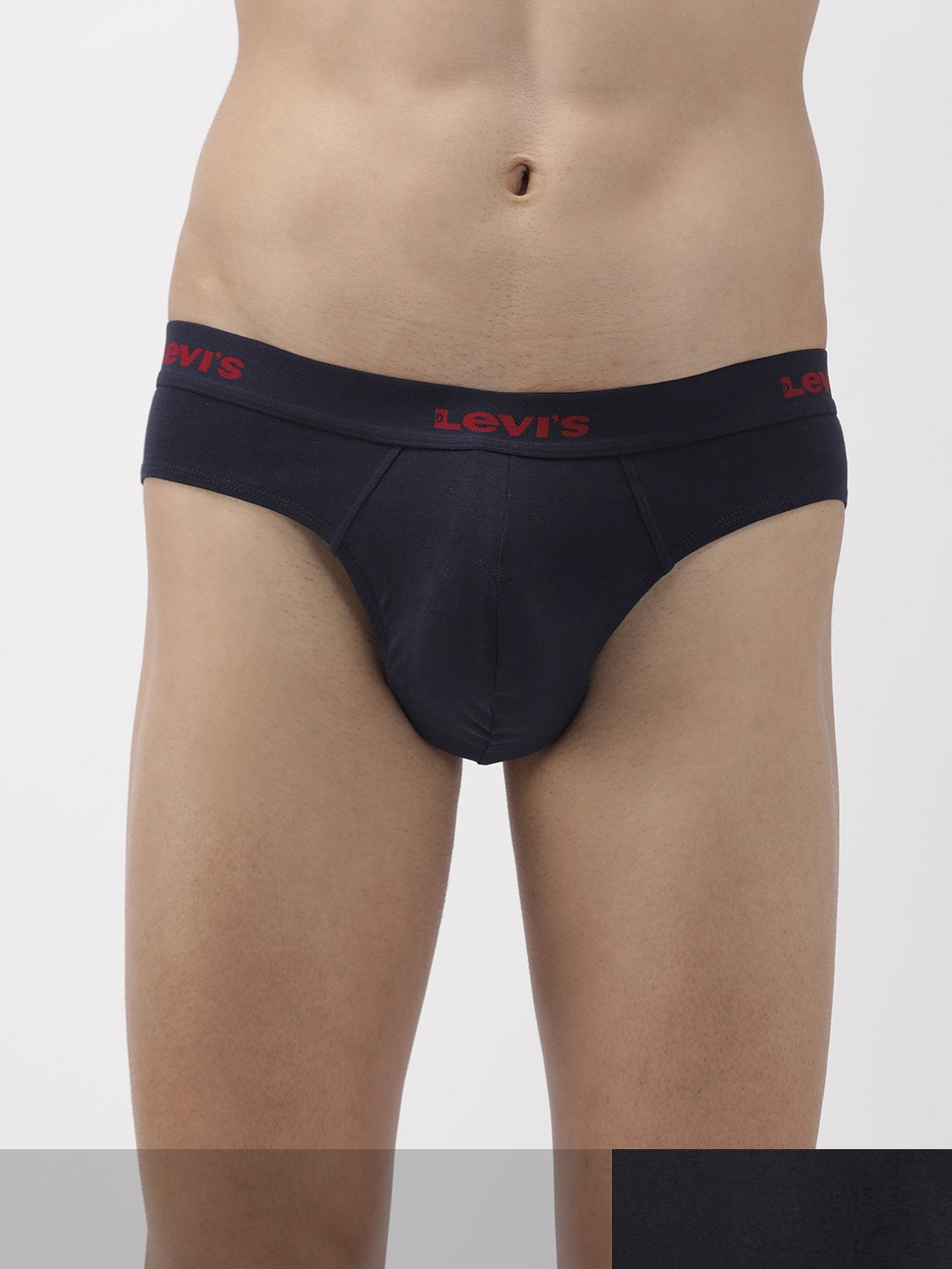 

Levis Men Pack Of 2 Solid Pure Cotton Briefs, Navy blue