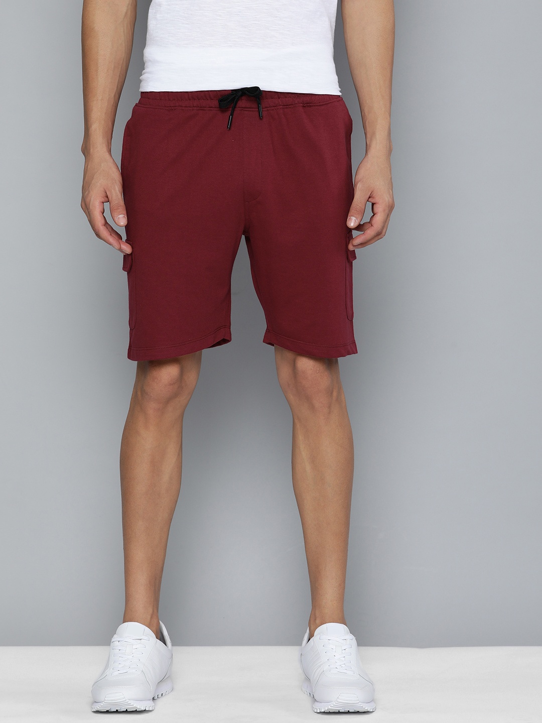 

Mast & Harbour Men Red Cargo Shorts