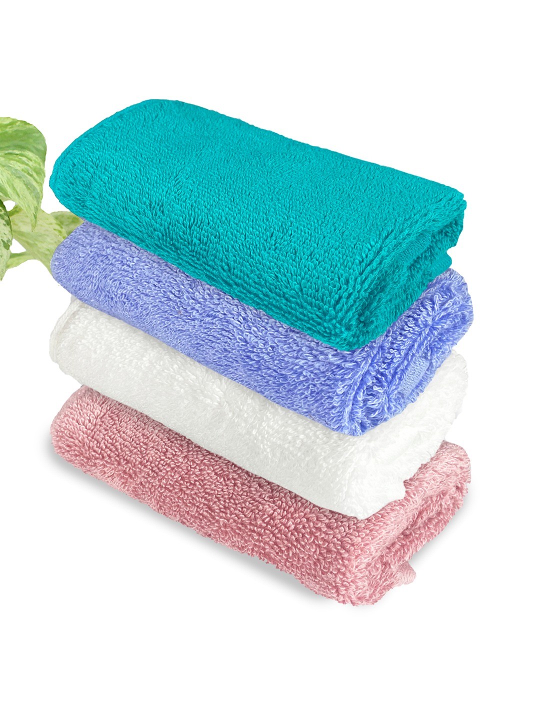 

Heelium Unisex Pack of 4 Bamboo Super Soft & Quick Drying Face Towel, Blue