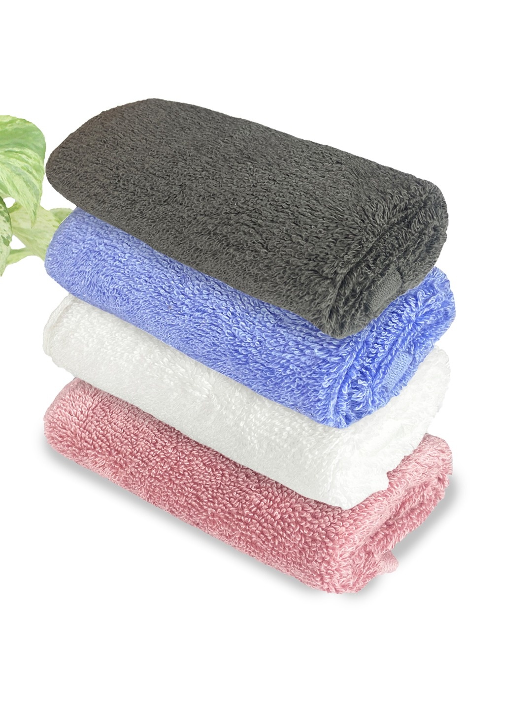 

Heelium Unisex Pack of 4 Bamboo Super Soft & Quick Drying Face Towel, Grey