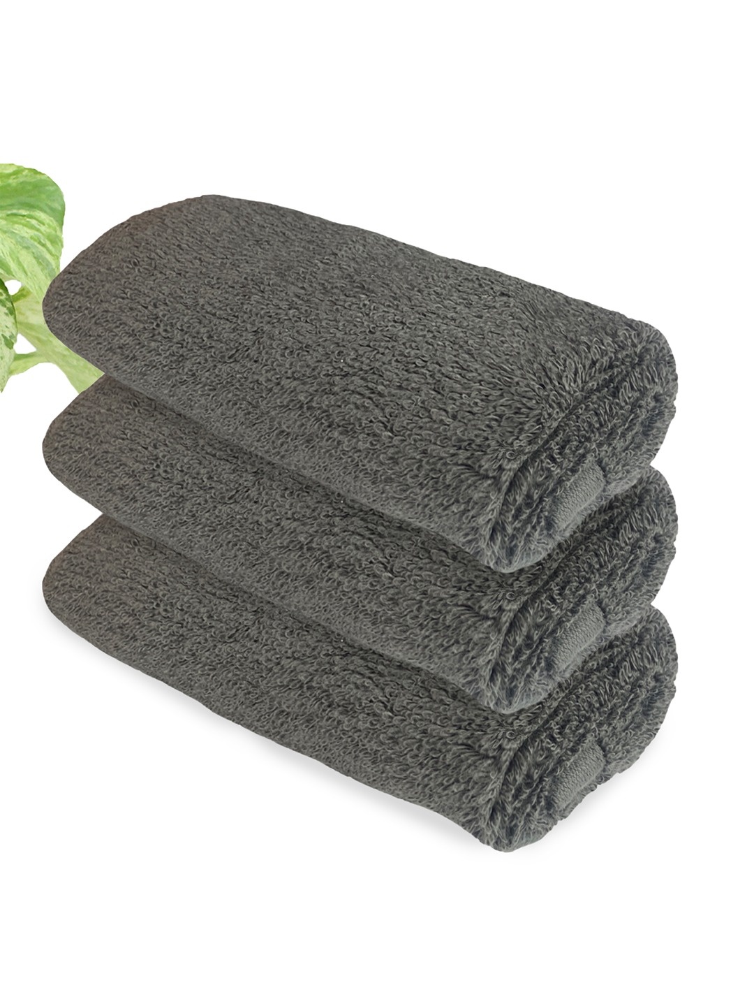 

Heelium Grey Unisex Pack of 3 Bamboo Super Soft & Quick Drying Face Towel