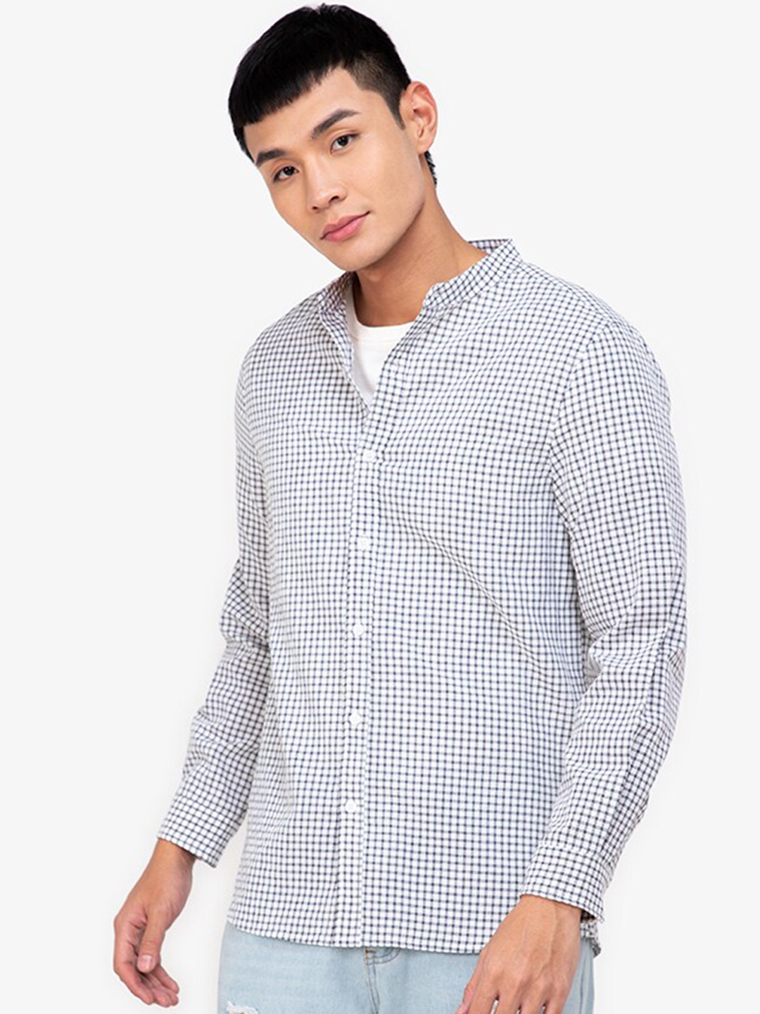 

ZALORA BASICS Men White Checked Casual Shirt