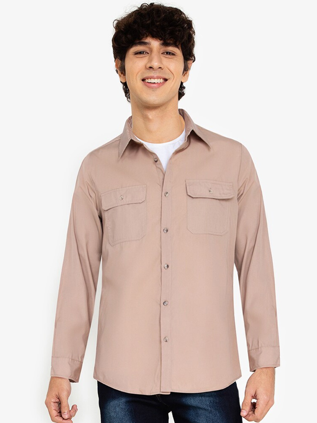 

ZALORA BASICS Men Brown Casual Shirt