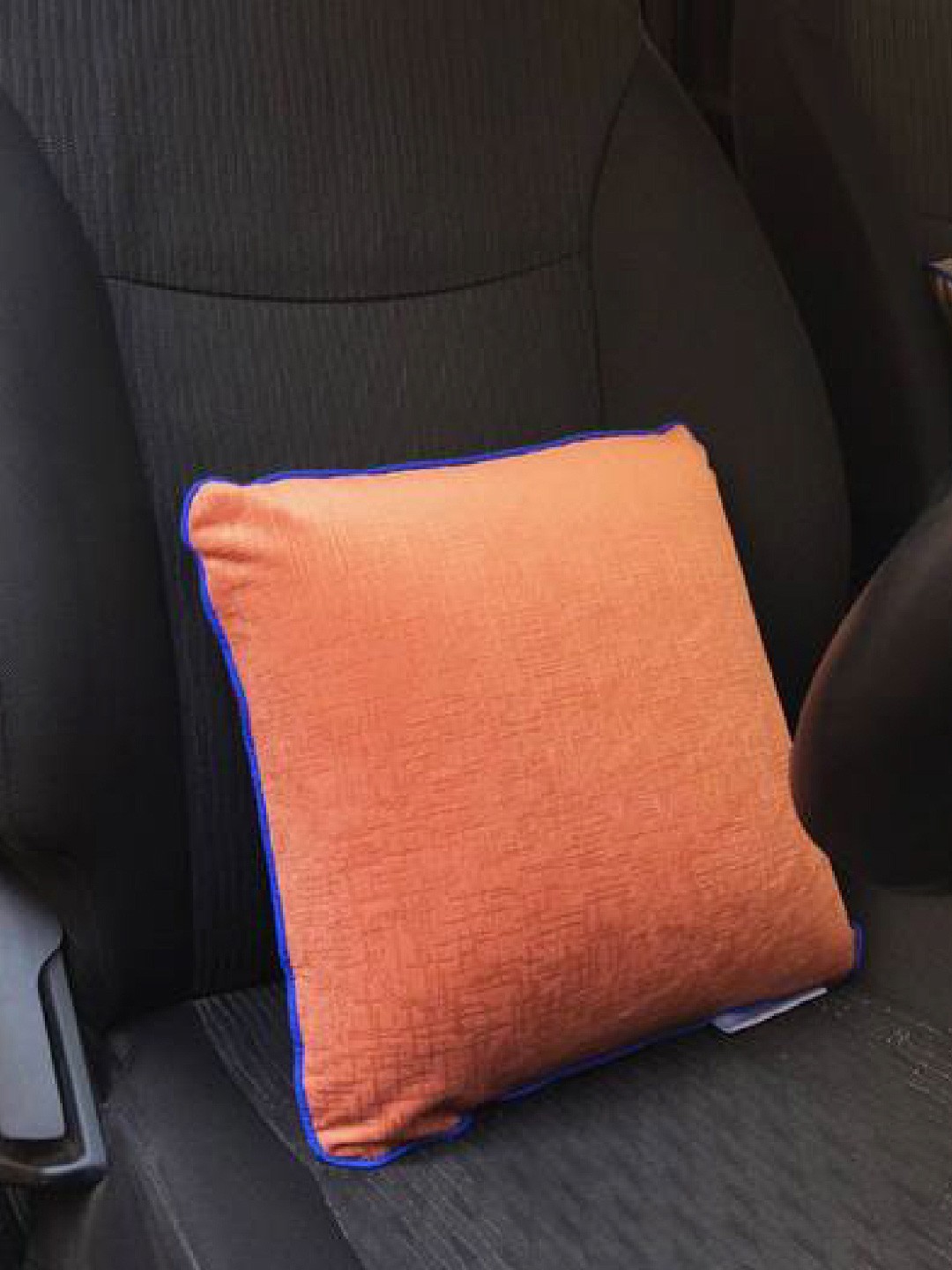 

The White Willow Set of 2 Orange Memory Foam Square Cushion
