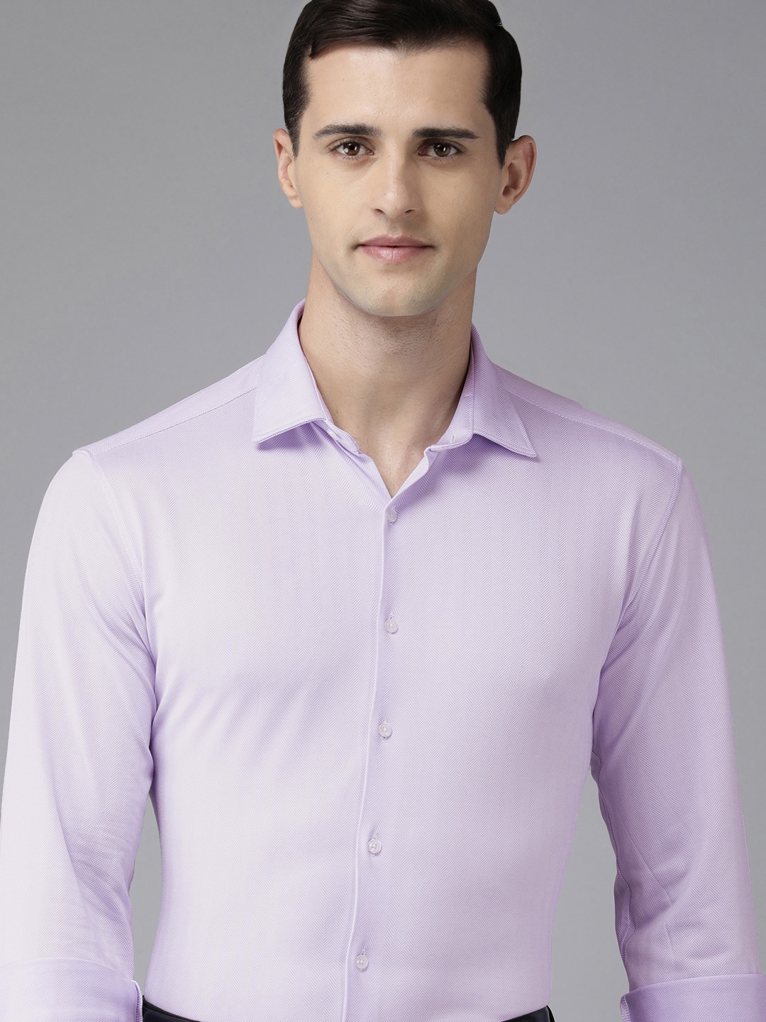

Van Heusen Men Purple Textured Slim Fit Casual Shirt