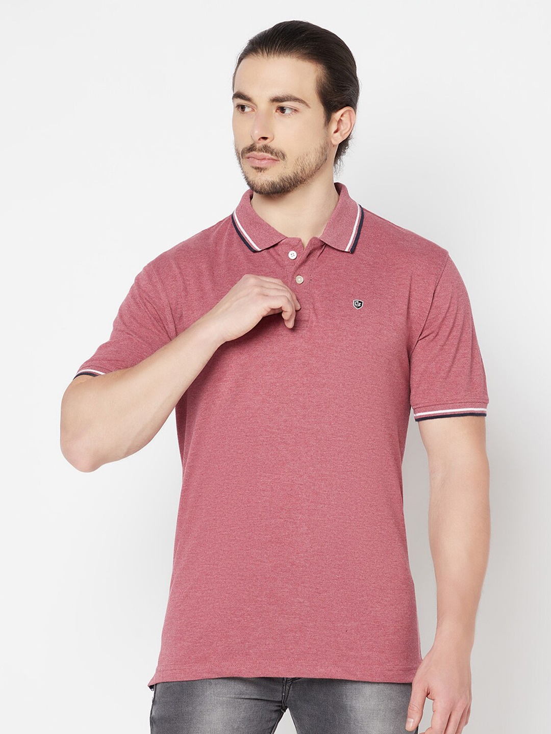 

Cantabil Men Maroon Polo Collar T-shirt