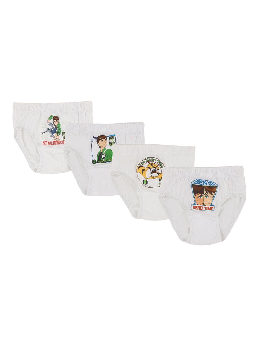 

Bodycare KidsBoys Pack Of 4 White Ben 10 Printed Briefs