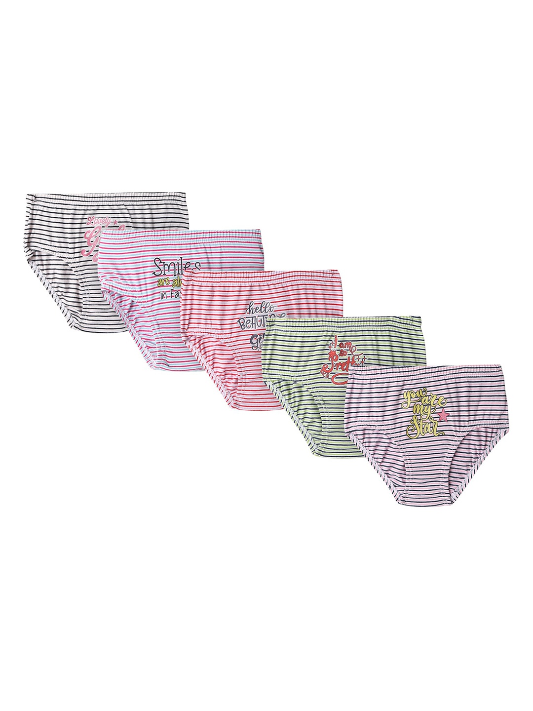 

Bodycare Girls Pack Of 5 PINk & Lavender Basic Briefs