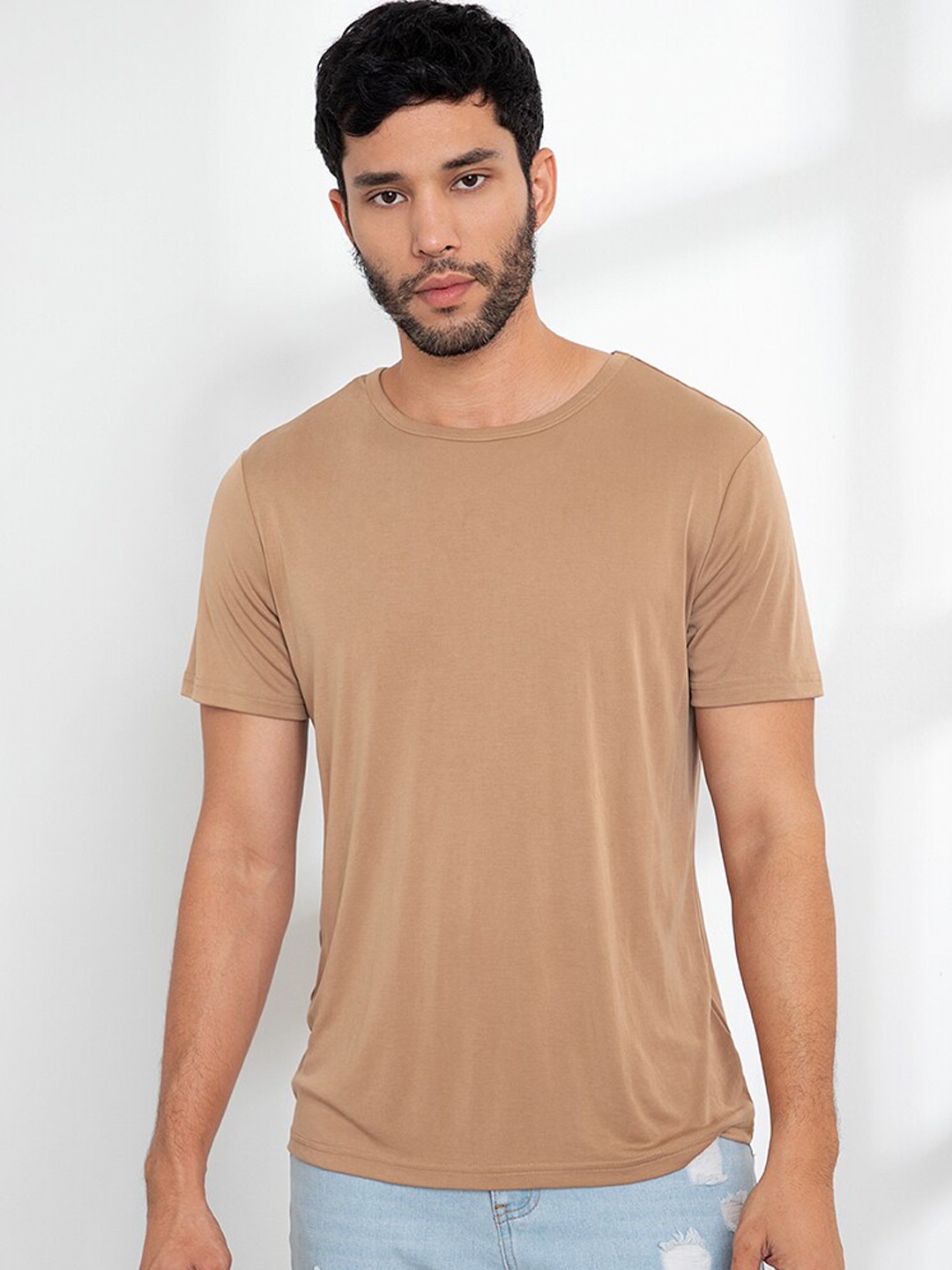 

ORIGIN BY ZALORA Men Beige T-shirt