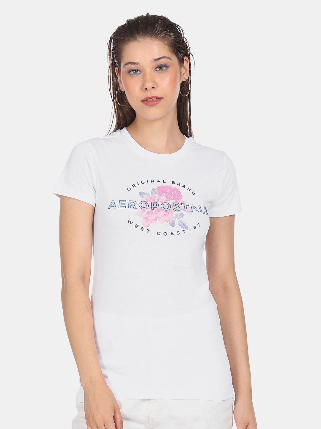 

Aeropostale Women White Typography Printed T-shirt