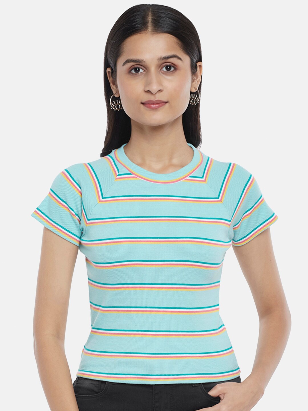 

People Blue Striped Top