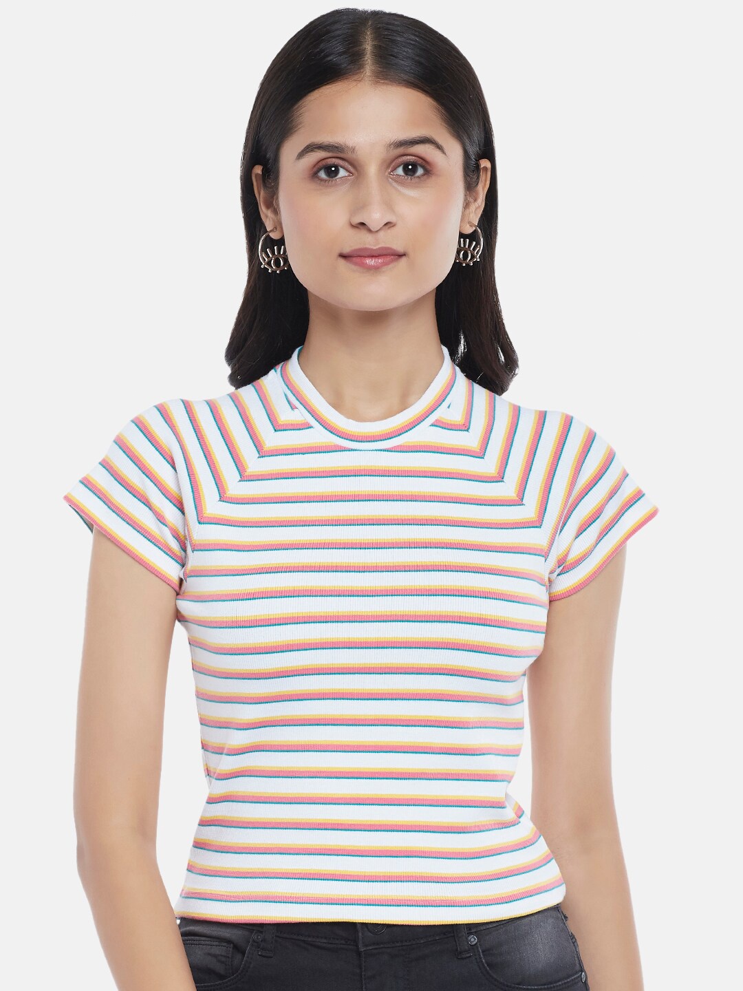 

People Off White Striped Top