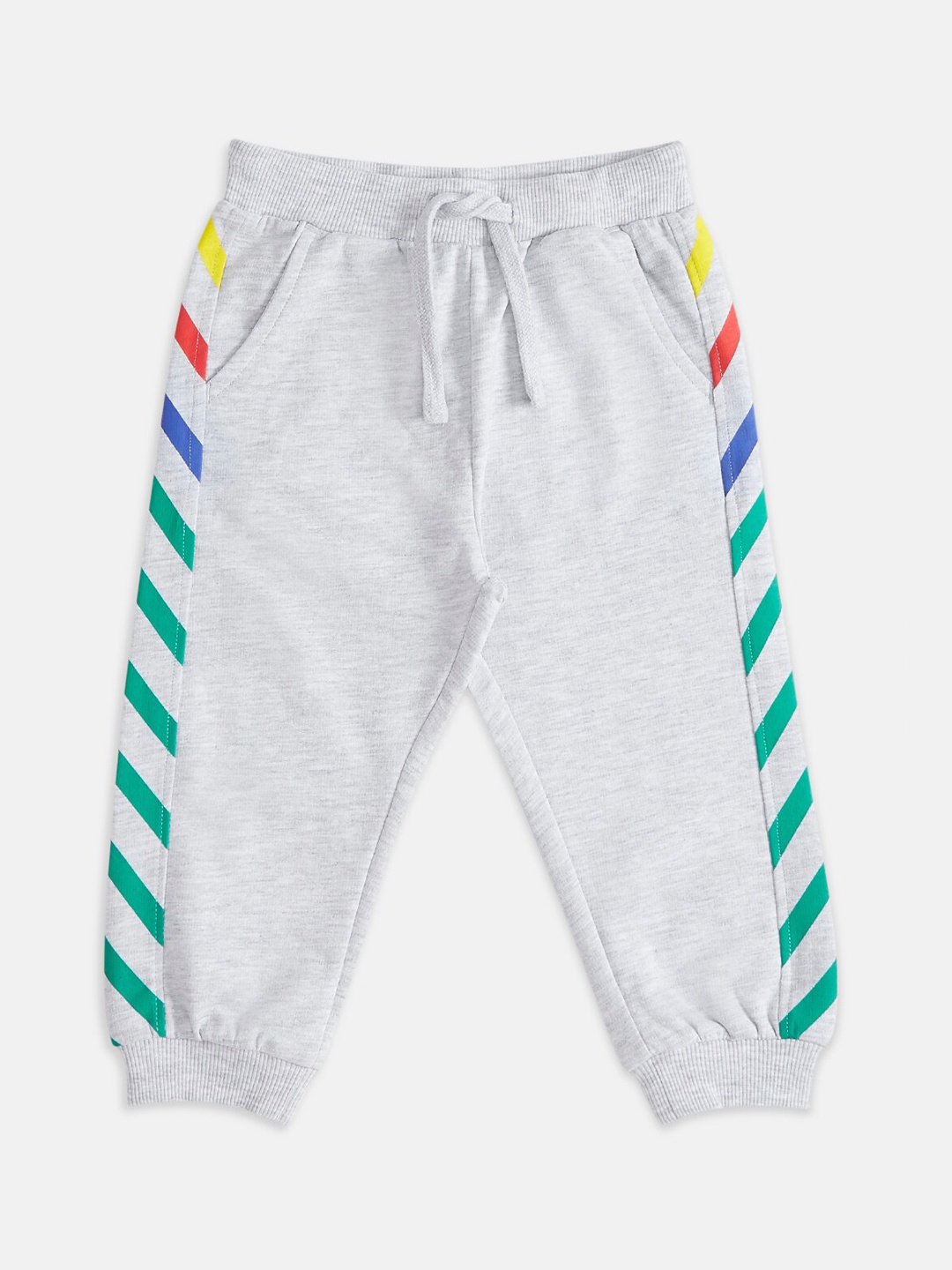 

Pantaloons Baby Boys Grey Melange Solid Track Pants