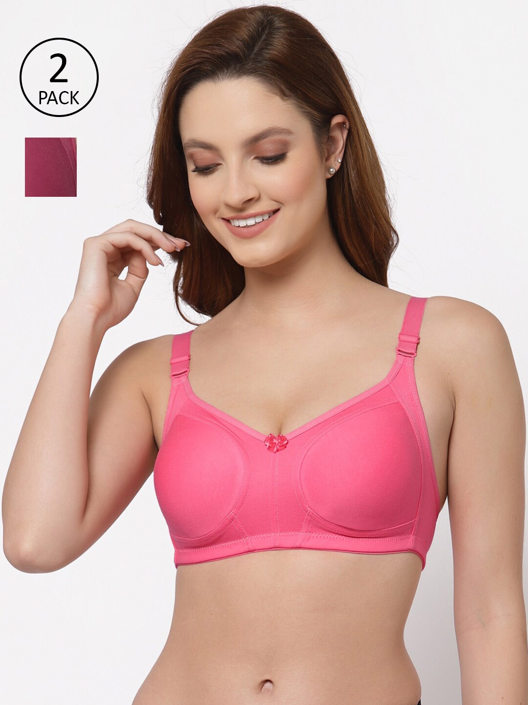 

Floret Pack of 2 Minimizer Bras, Pink