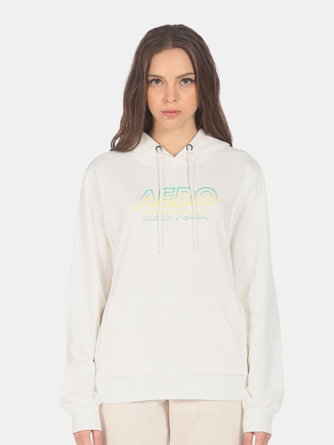 

Aeropostale Women White Sweatshirt