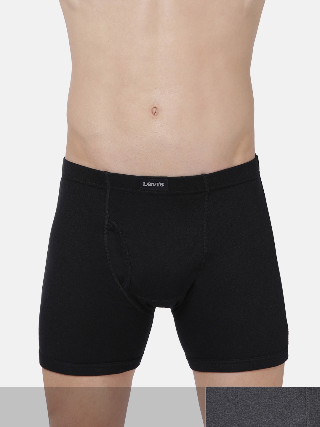 

Levis Men Pack of 4 Solid Pure Cotton Trunks 9261173-1-9261263-1, Charcoal