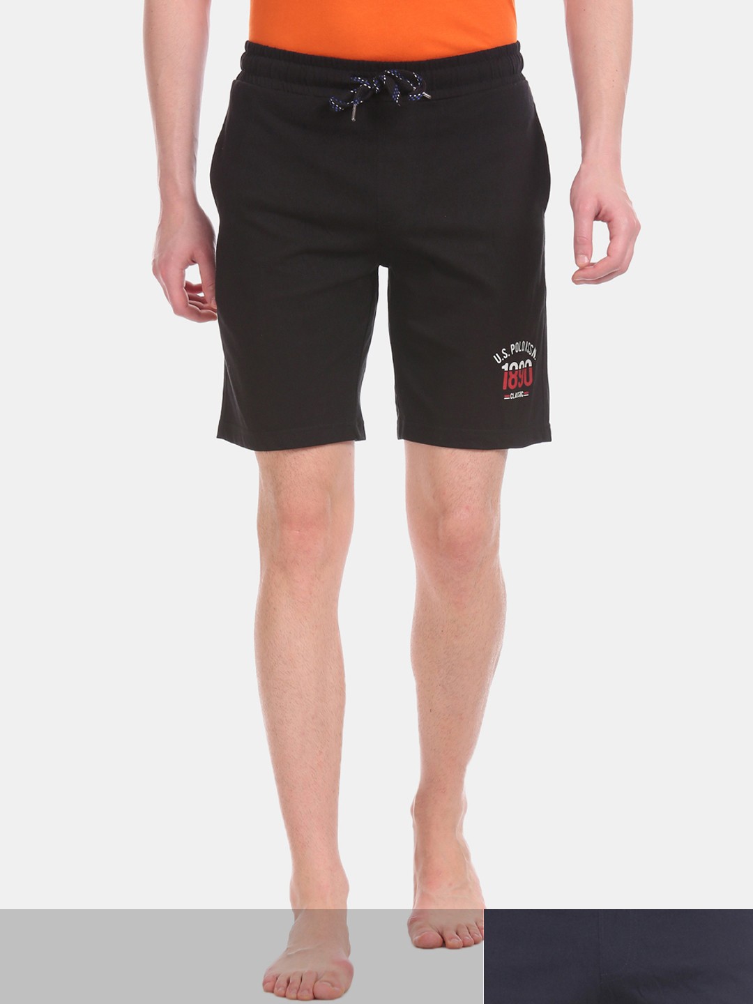 

U.S. Polo Assn. Men Pack Of 2 Solid Lounge Shorts 11446258-1-11446260-1, Black