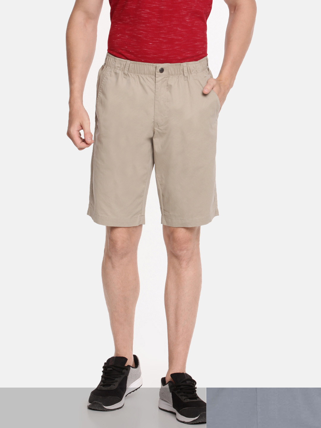 

Jockey Men Pack Of 2 Solid Straight fit Regular Shorts, Brown