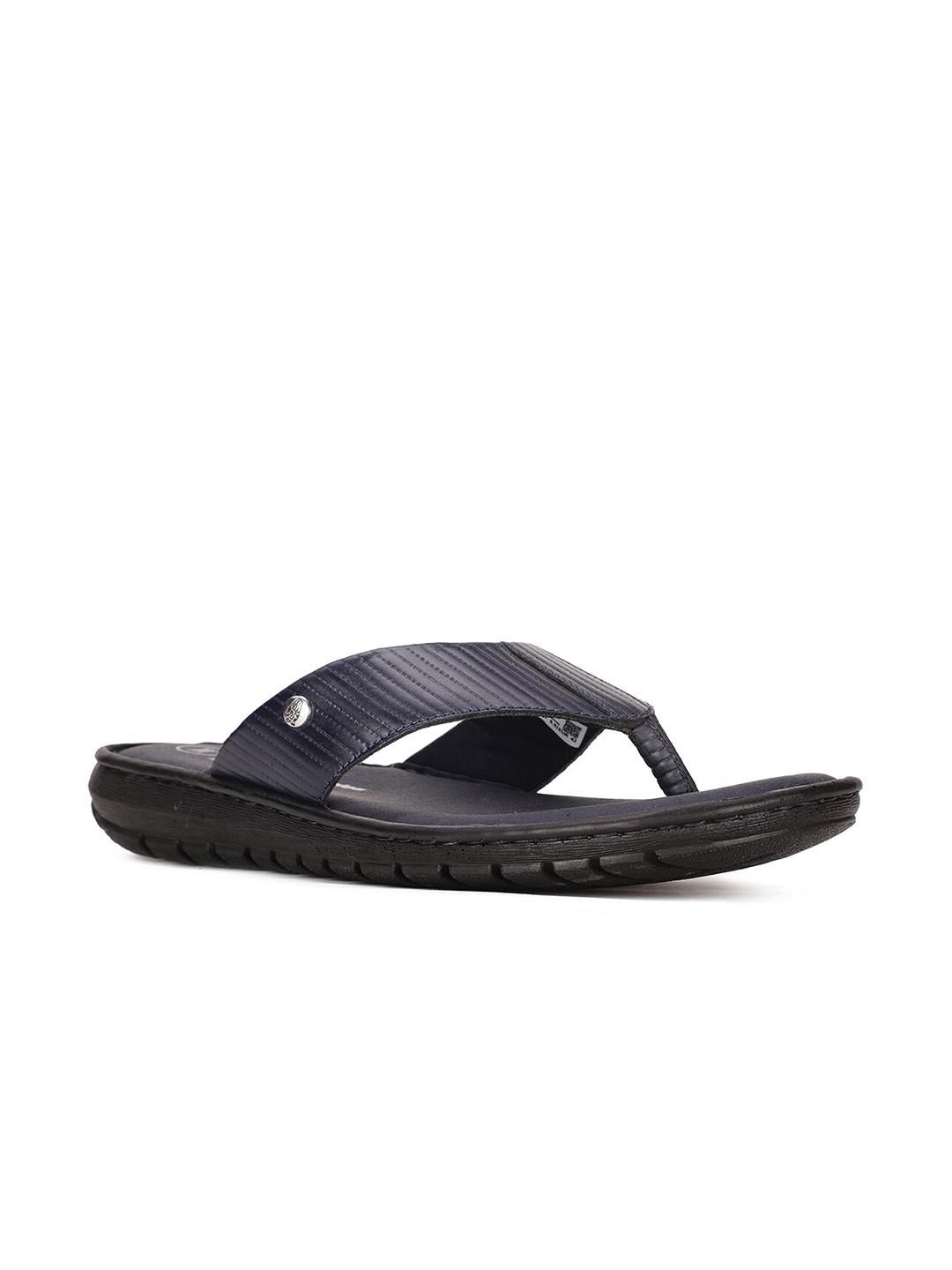 

Hush Puppies Men Blue Leather Comfort Sandals