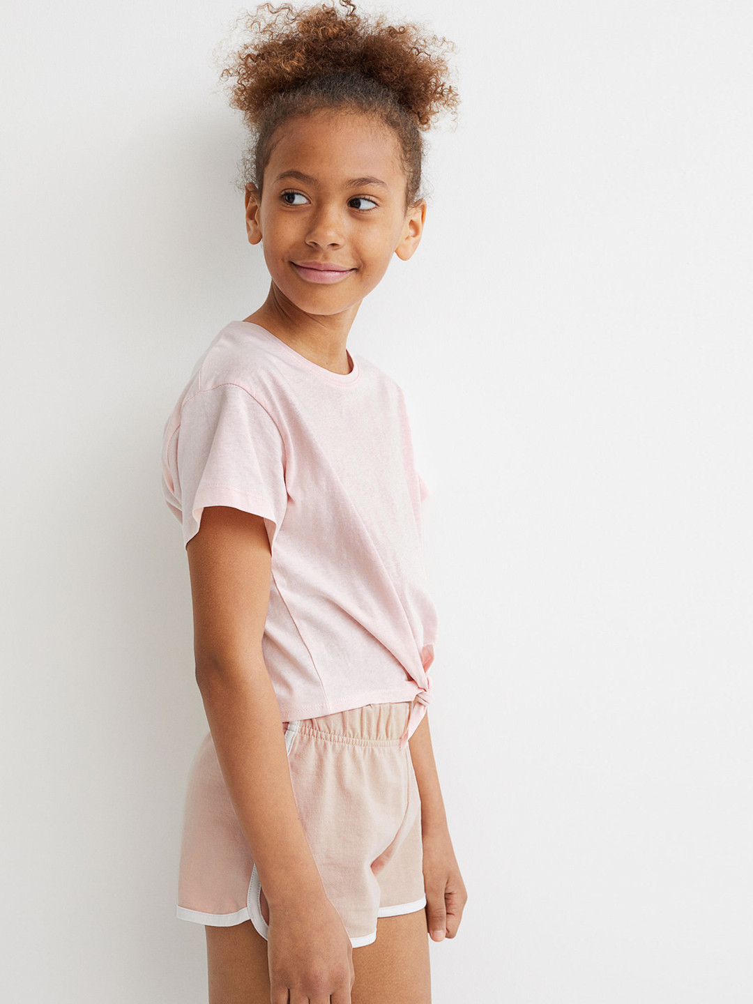 

H&M Girls Beige & Pink 2-piece Cotton Set