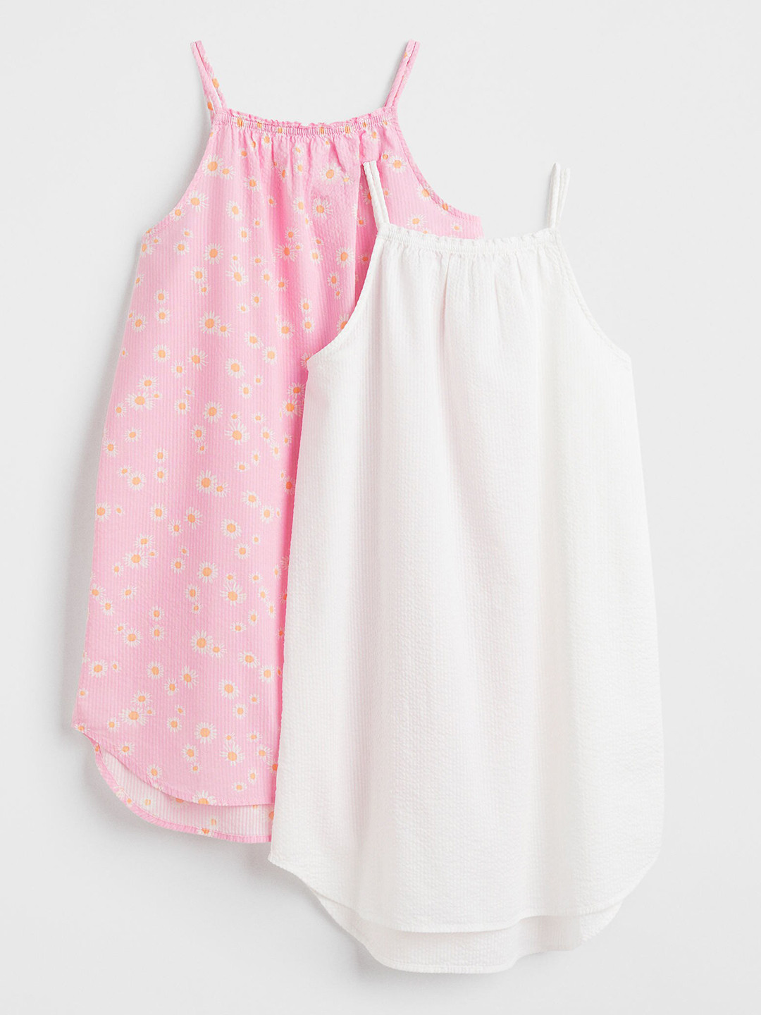 

H&M Girls Pink & White 2-Pack Seersucker Cotton Dresses